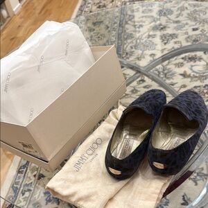 Jimmy Choo Blue Loafers Classic Flats